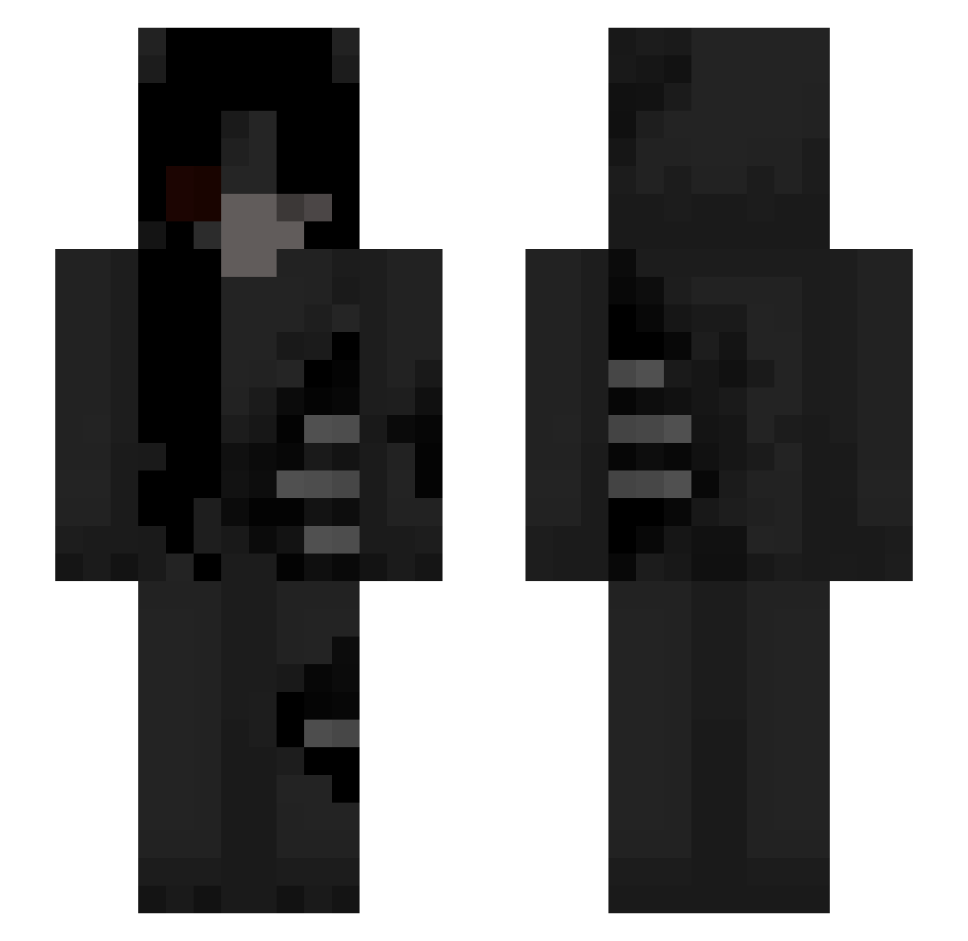 mxniter Minecraft skin, front and back view