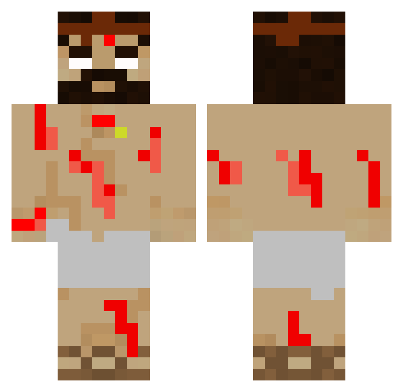 KingSosa1 Minecraft skin, front and back view