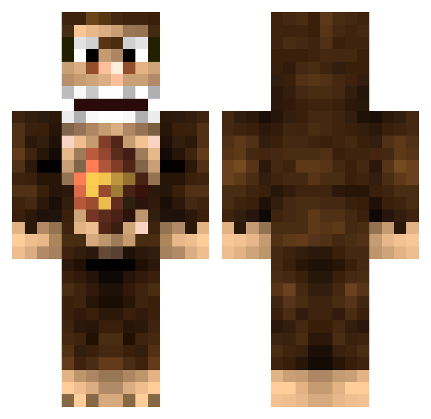 Disseminate Minecraft skin, front and back view