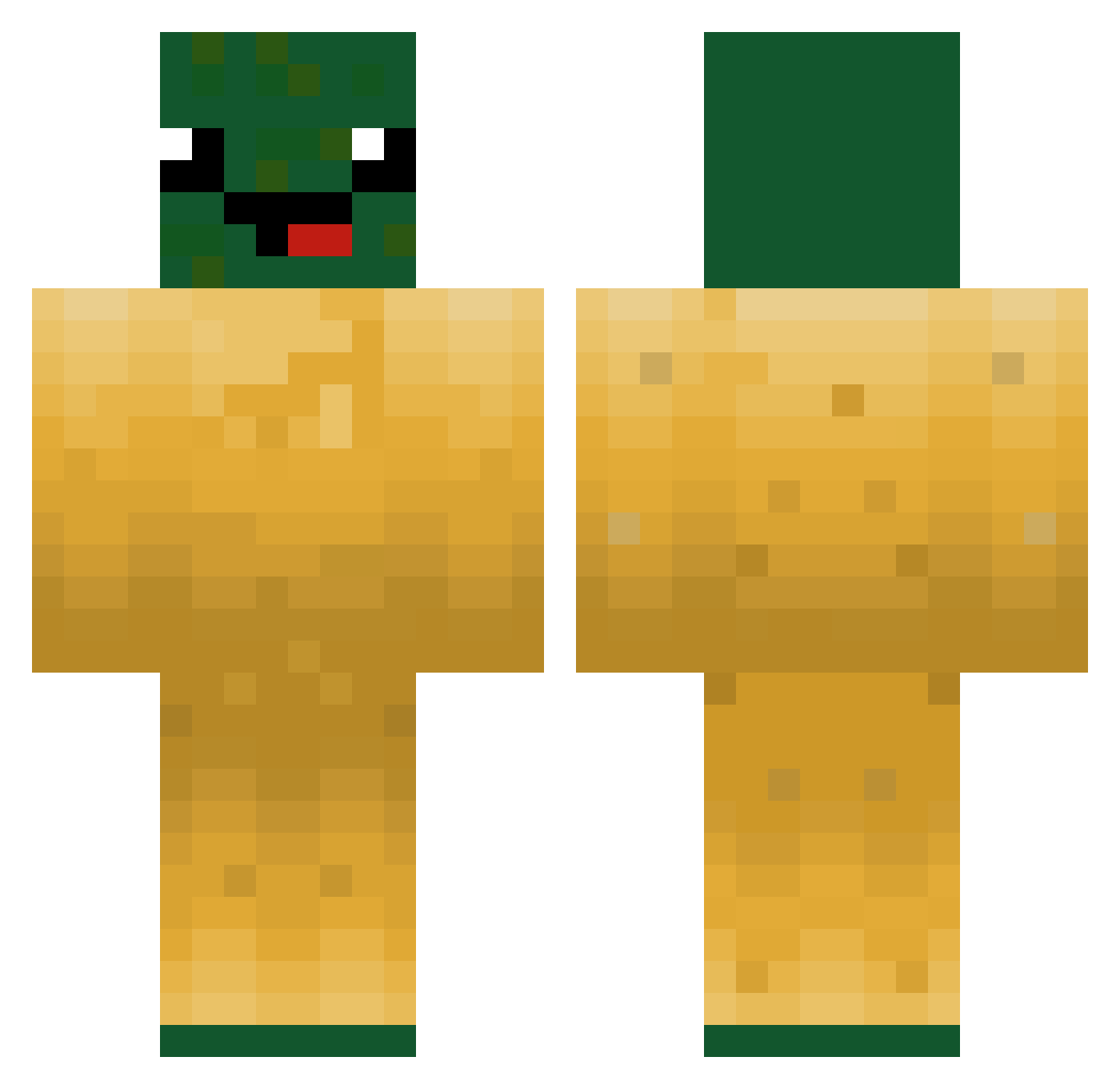 Potatoadss Minecraft skin, front and back view