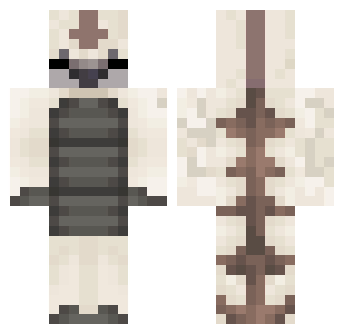 AppaAfk Minecraft skin, front and back view