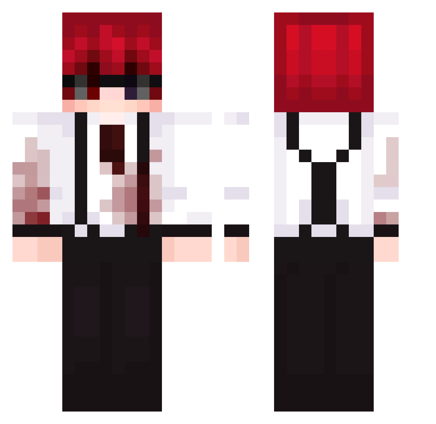 vlacoco Minecraft skin, front and back view