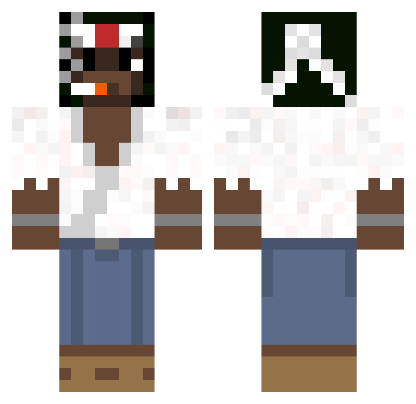 TinyDragonTTD Minecraft skin, front and back view