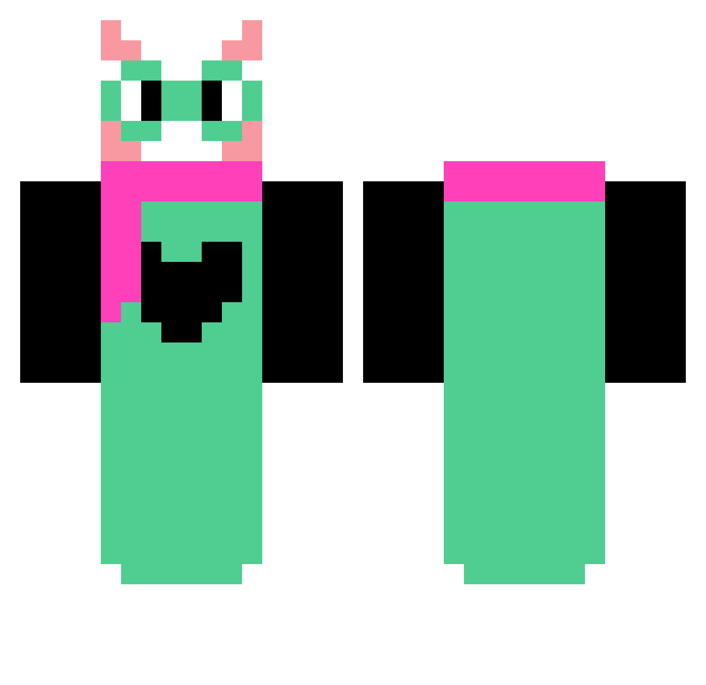 Gulburgum Minecraft skin, front and back view