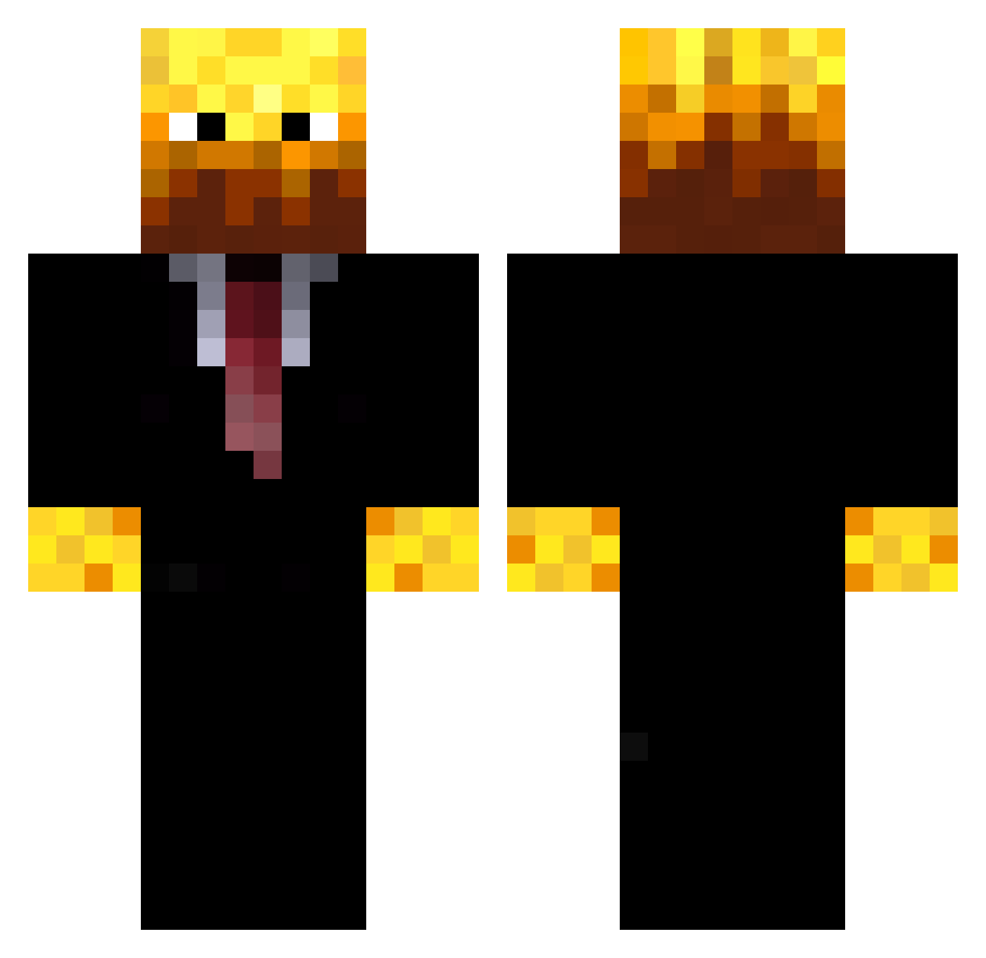 July8192 Minecraft skin, front and back view