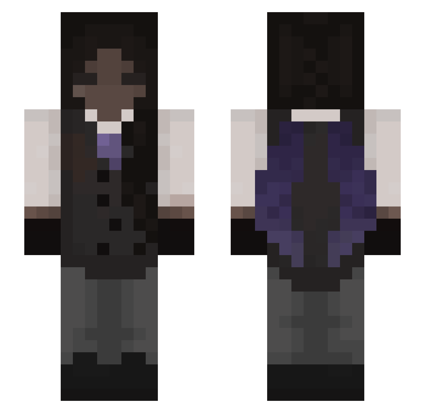 fru1tbowl Minecraft skin, front and back view