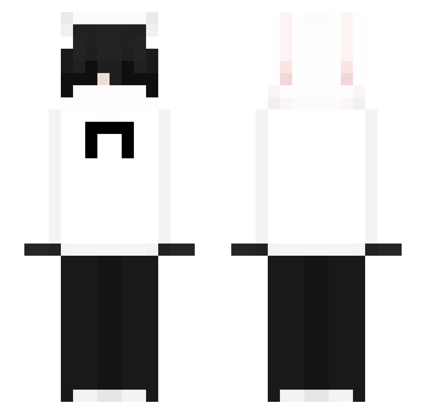 Calypso778 Minecraft skin, front and back view