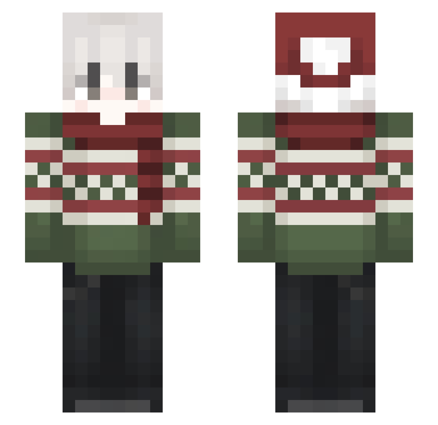 Hxy_7 Minecraft skin, front and back view