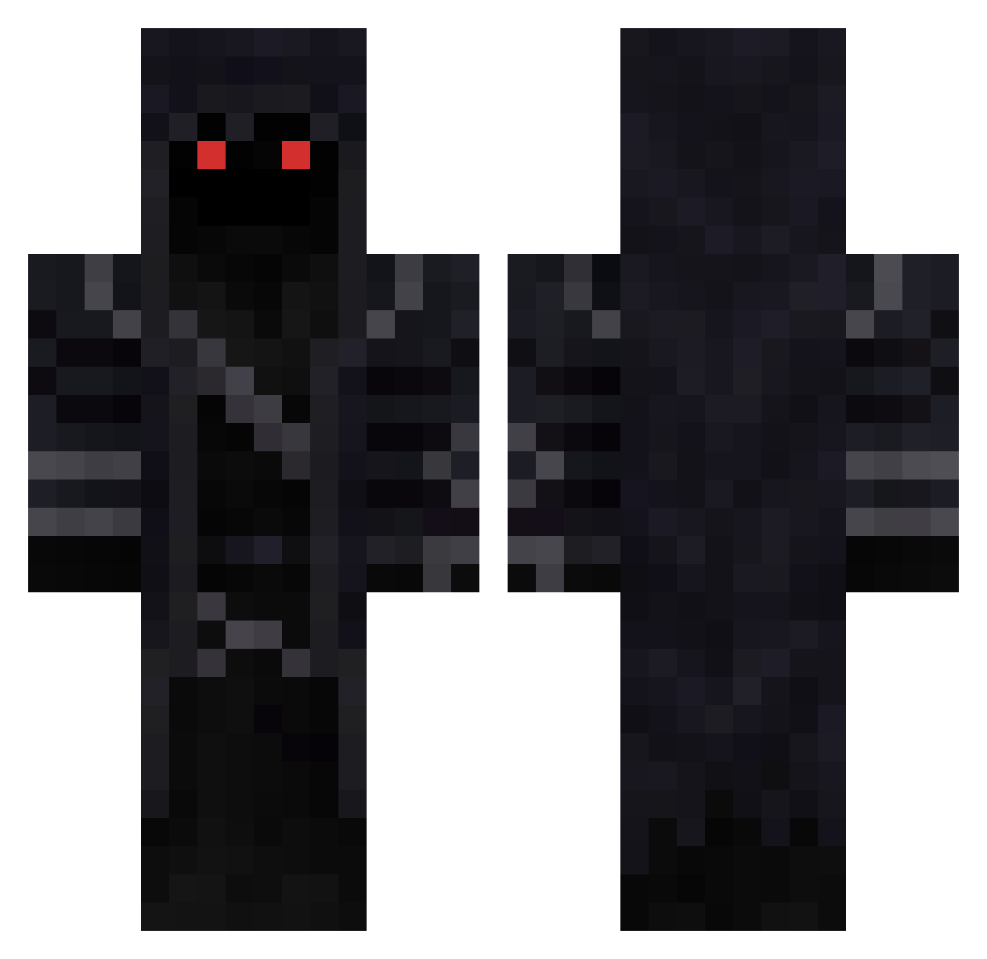 0xx_VIRUS_xx0 Minecraft skin, front and back view