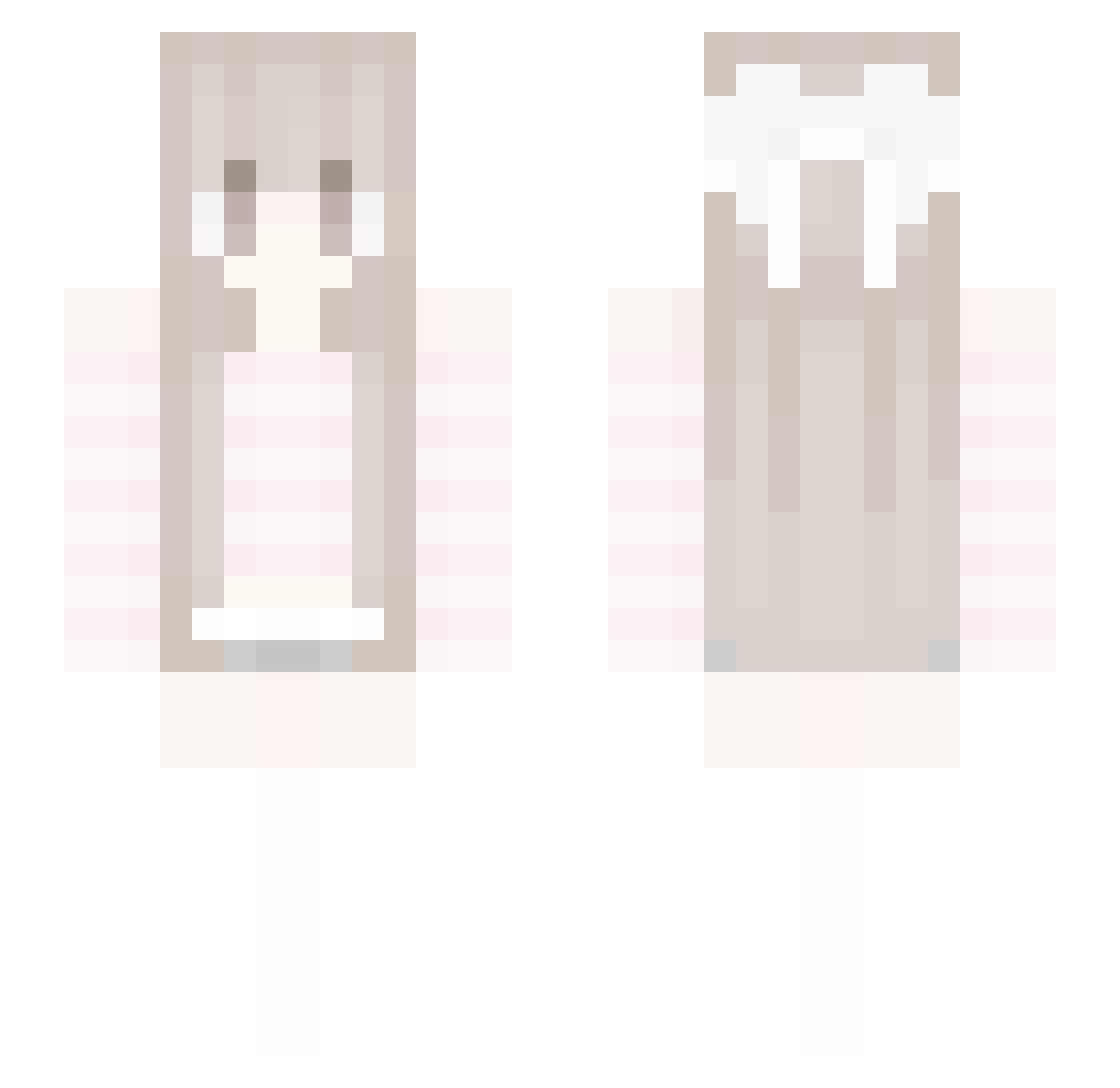SakuraFO Minecraft skin, front and back view