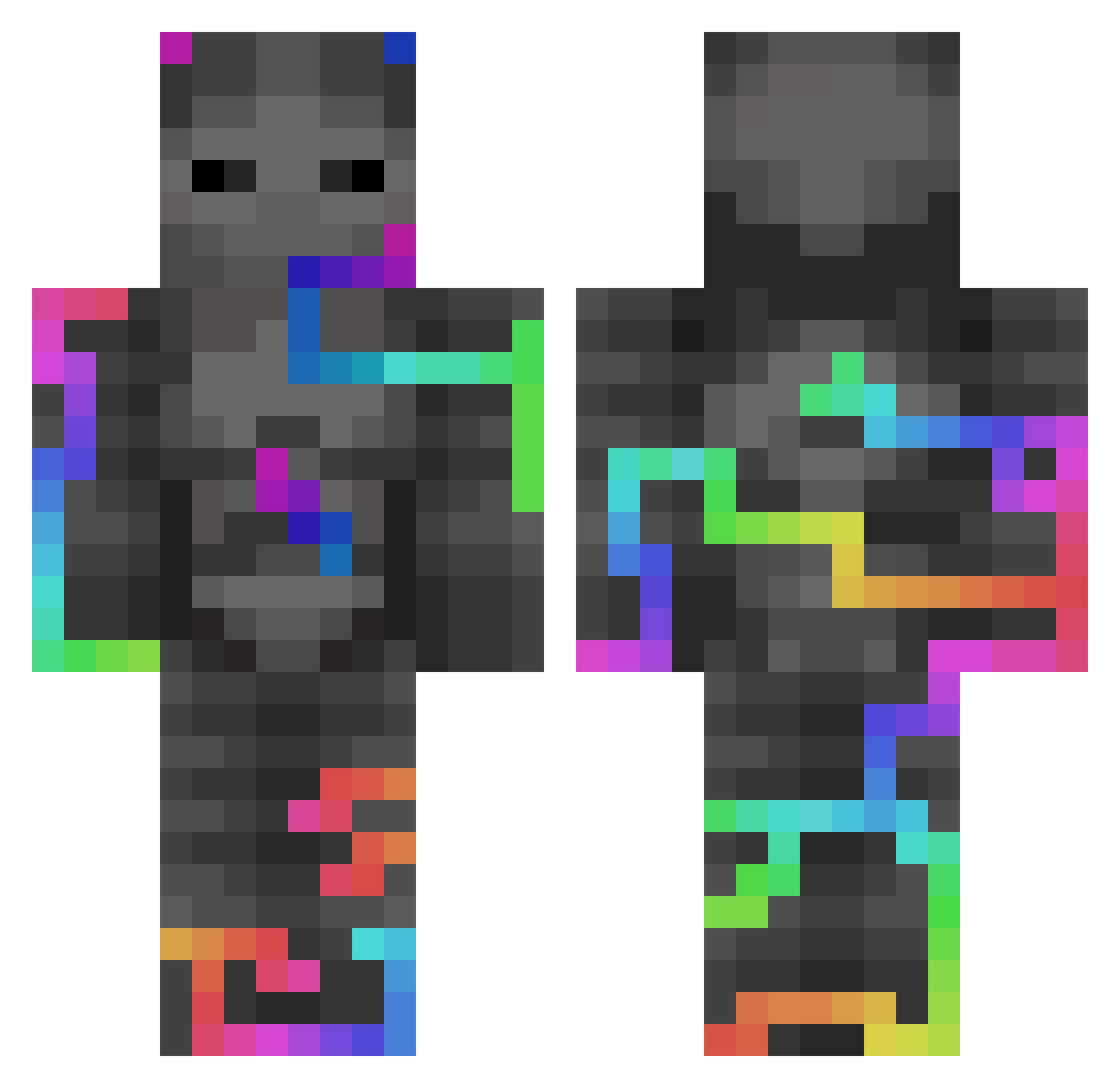 oIOcculantIo Minecraft skin, front and back view
