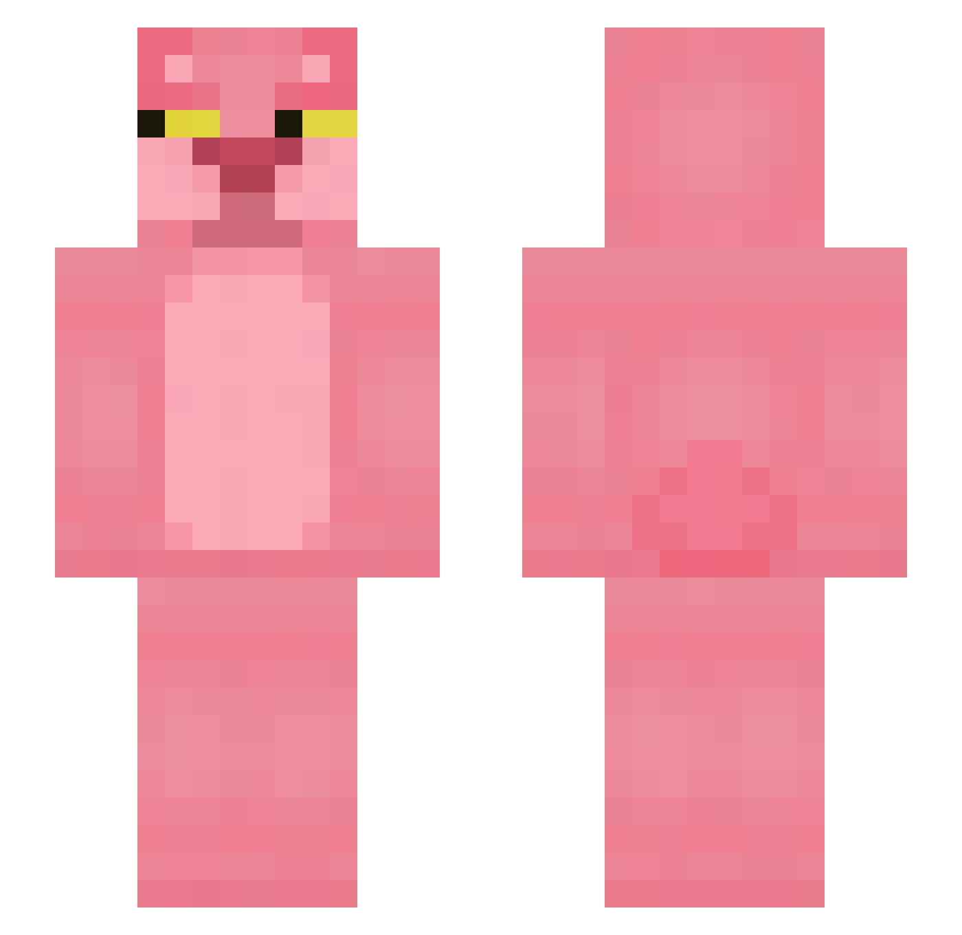 MFcich Minecraft skin, front and back view