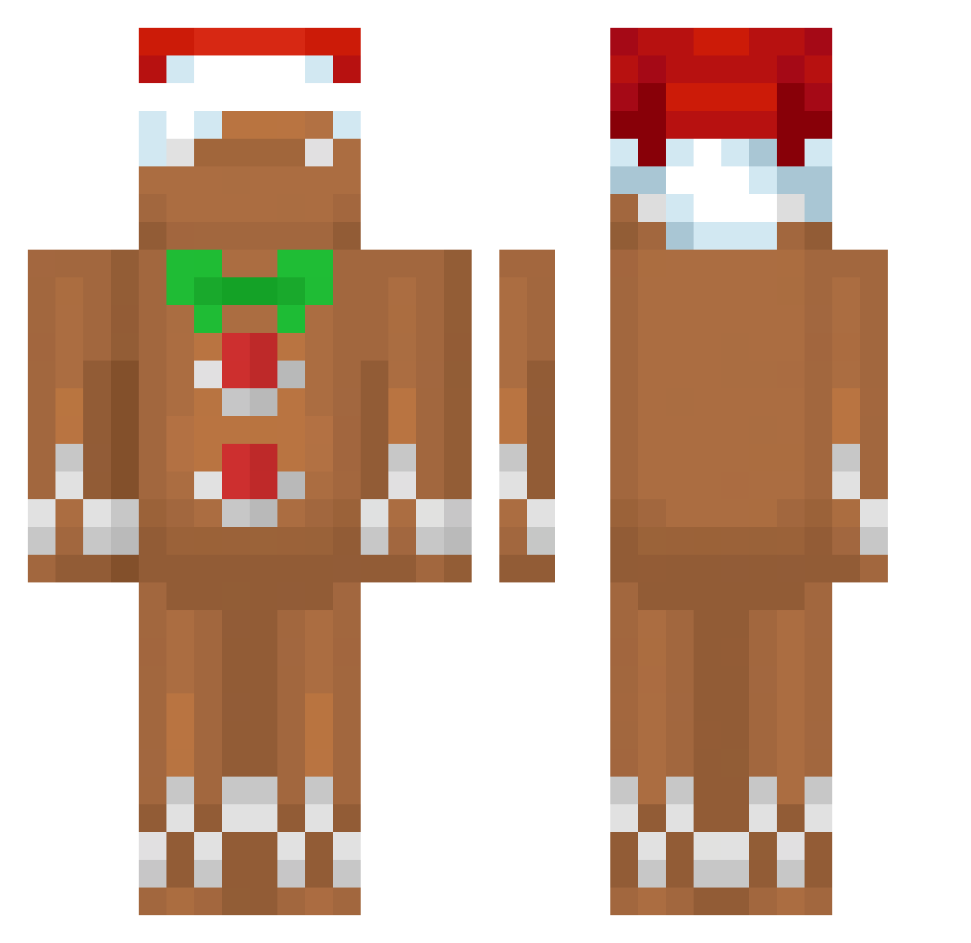 TyHex Minecraft skin, front and back view