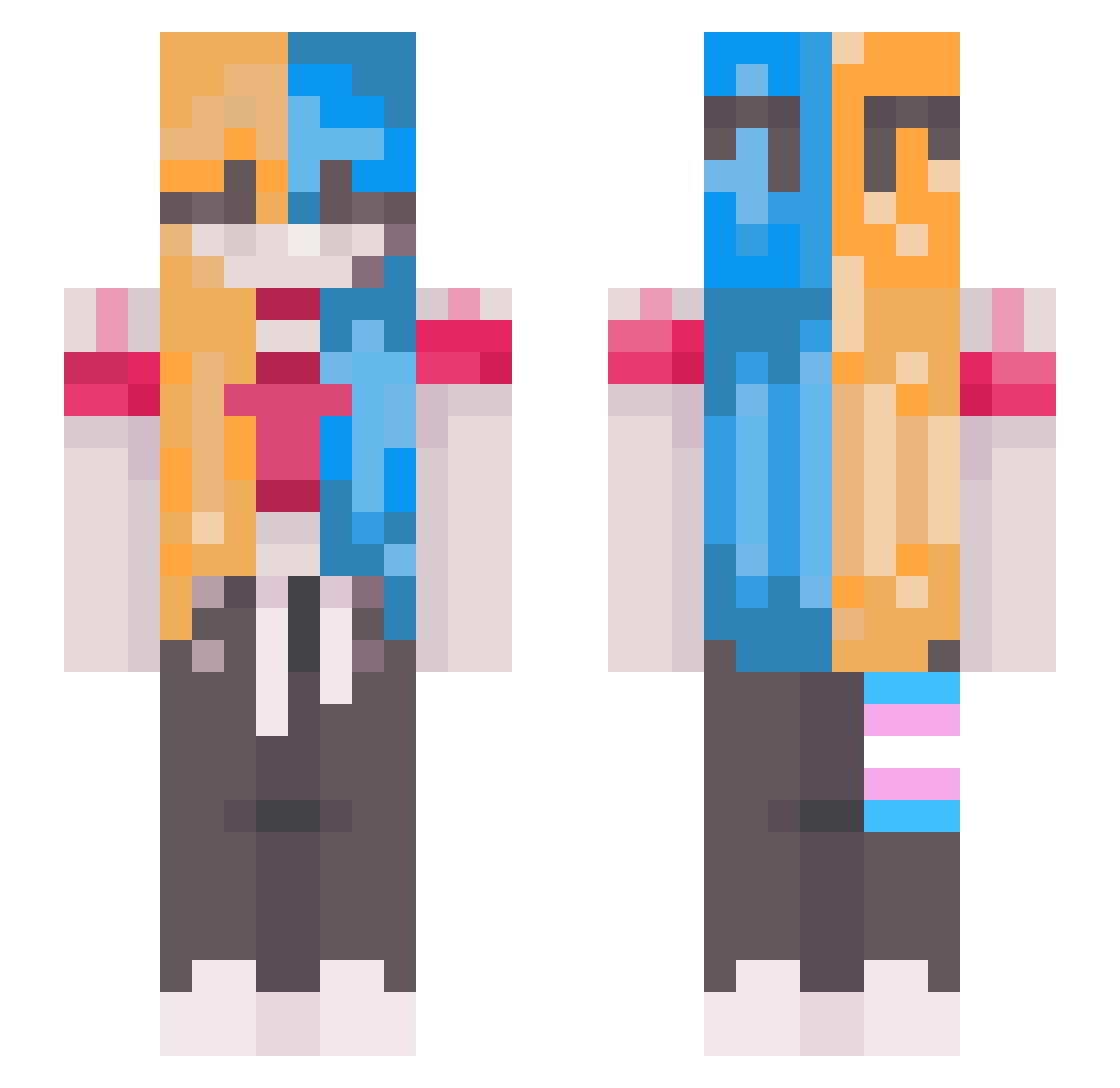 Zargurst Minecraft skin, front and back view