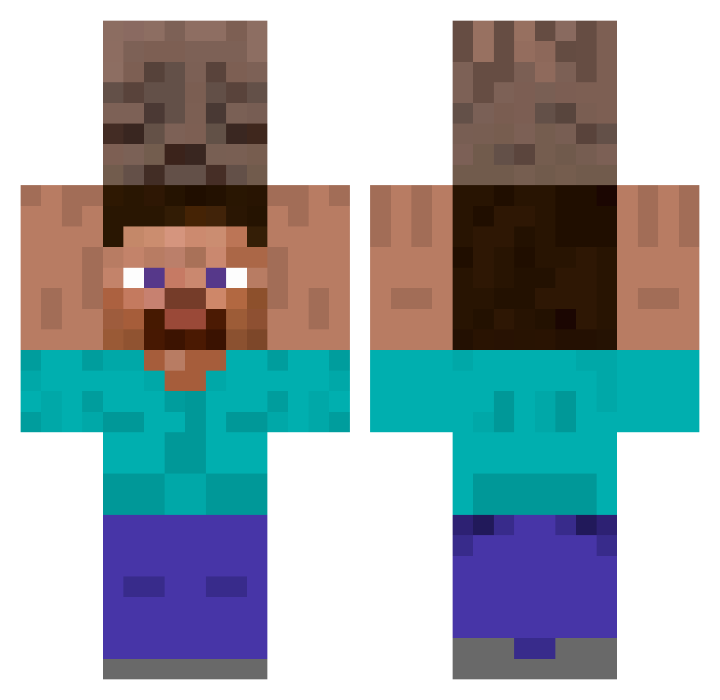 devochkasosochka Minecraft skin, front and back view