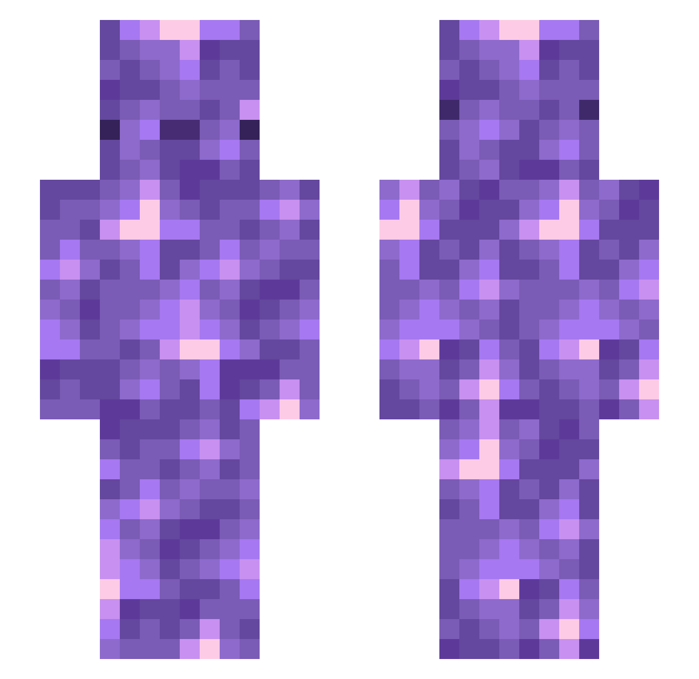 Ridotrk Minecraft skin, front and back view