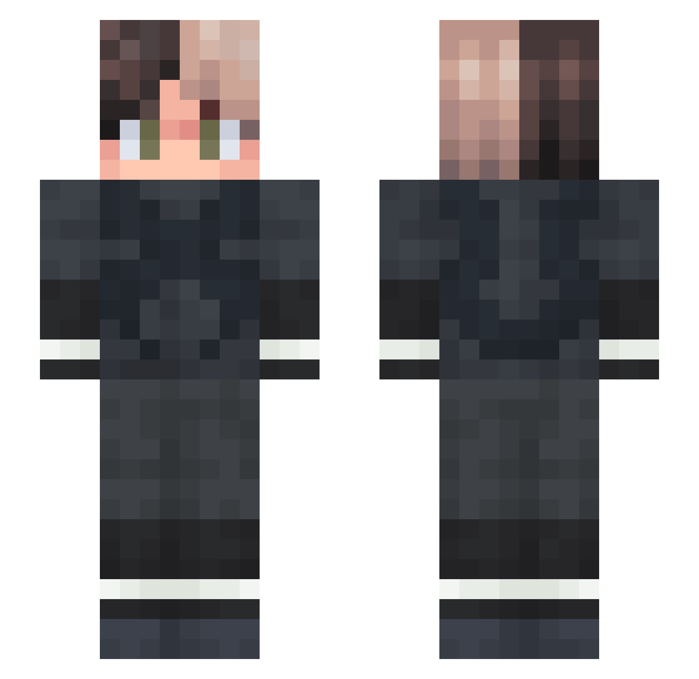 talxeer Minecraft skin, front and back view
