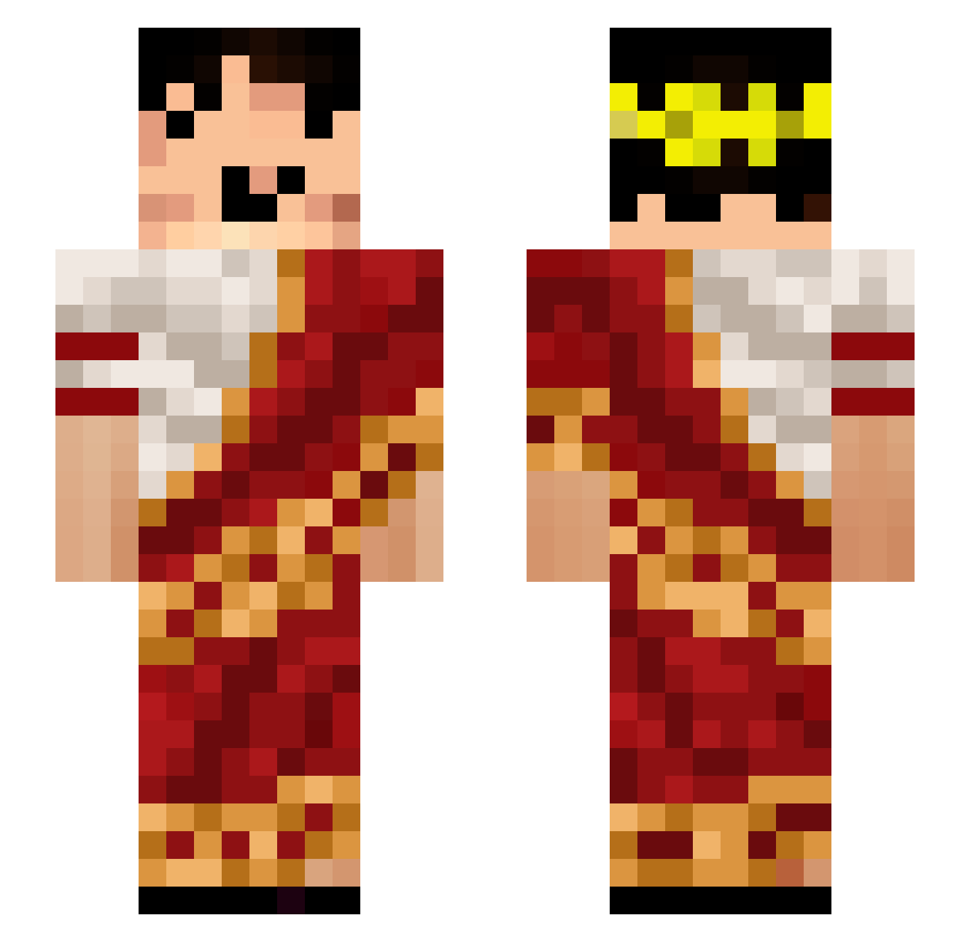 PanPawel_ Minecraft skin, front and back view