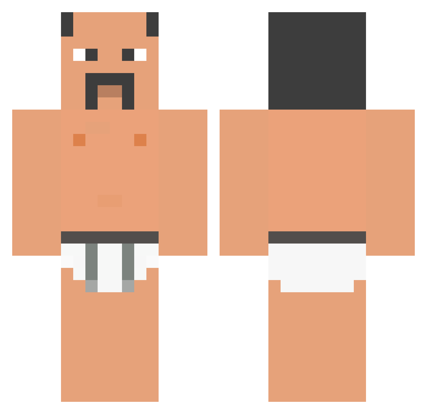 orostopat Minecraft skin, front and back view