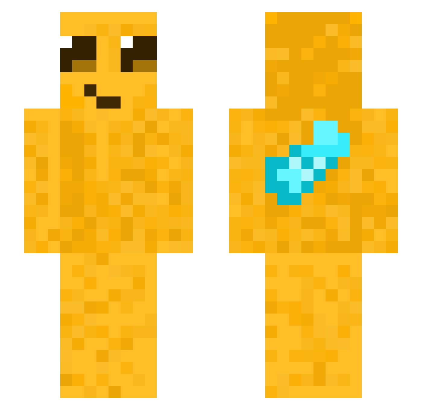 le1ia Minecraft skin, front and back view