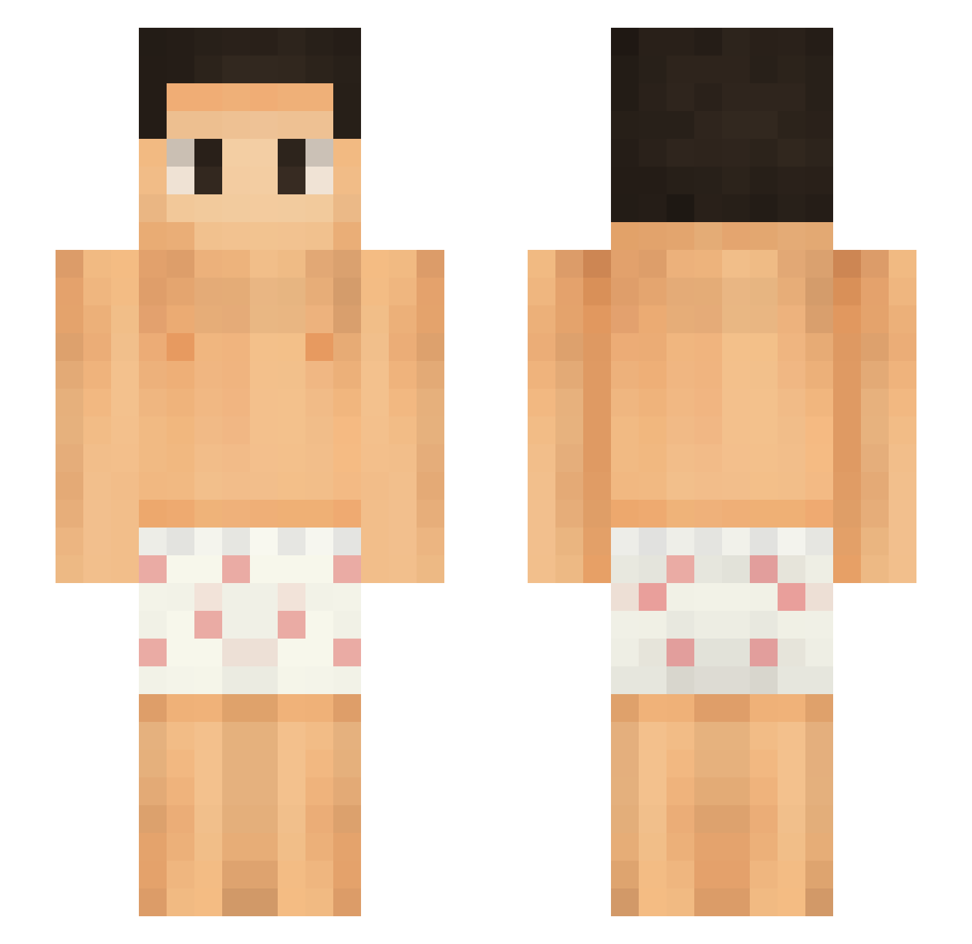 Zxx_cosmos Minecraft skin, front and back view