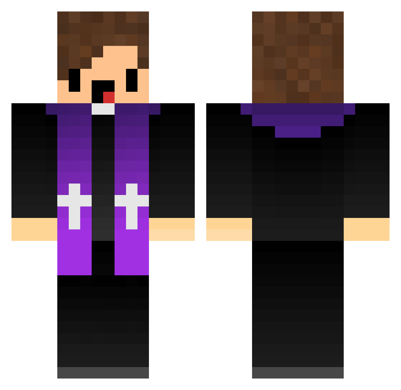 TappNL Minecraft skin, front and back view