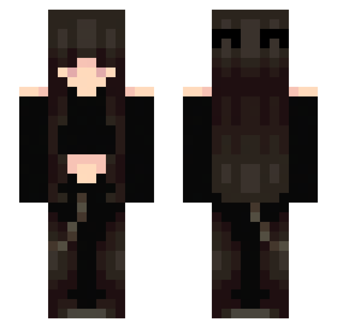 mistyc68br Minecraft skin, front and back view