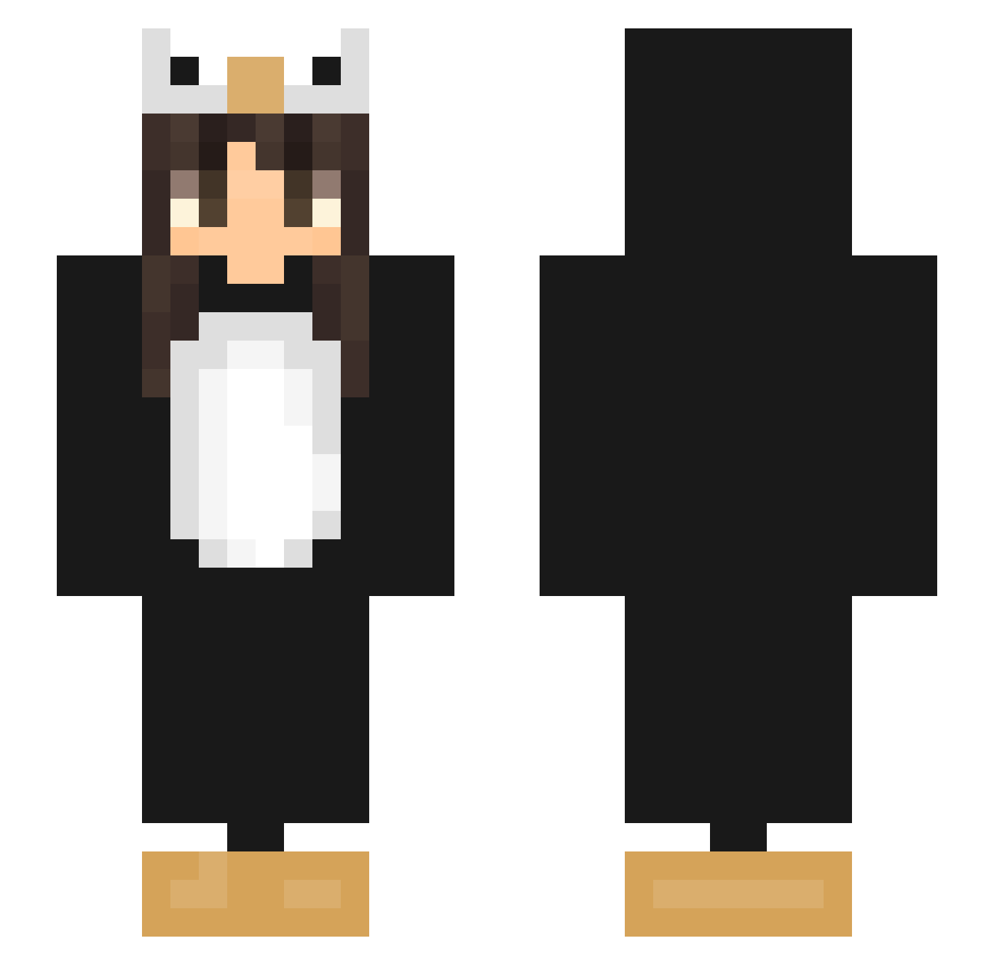 rvnqee Minecraft skin, front and back view