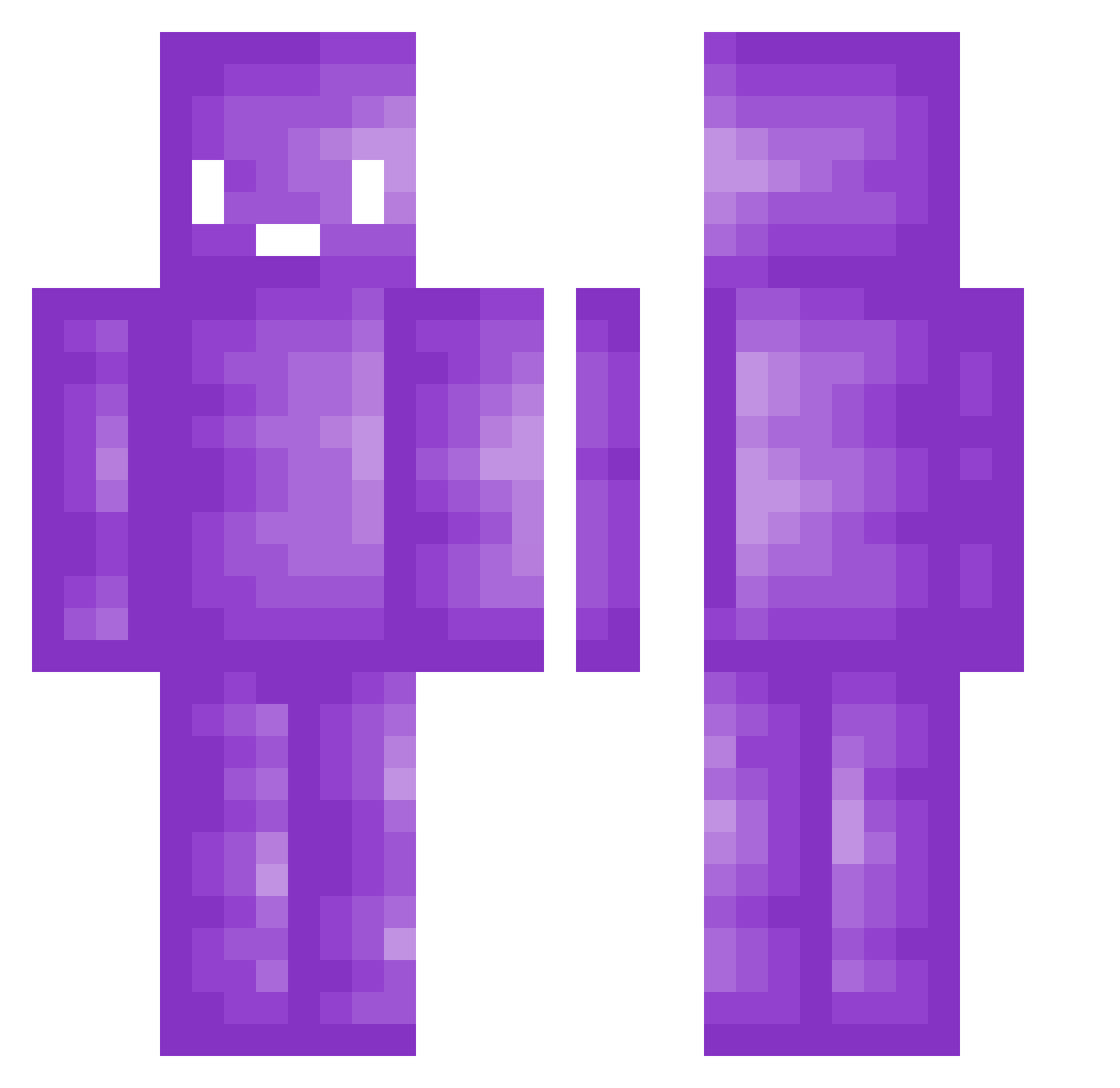 Kasparenzo Minecraft skin, front and back view