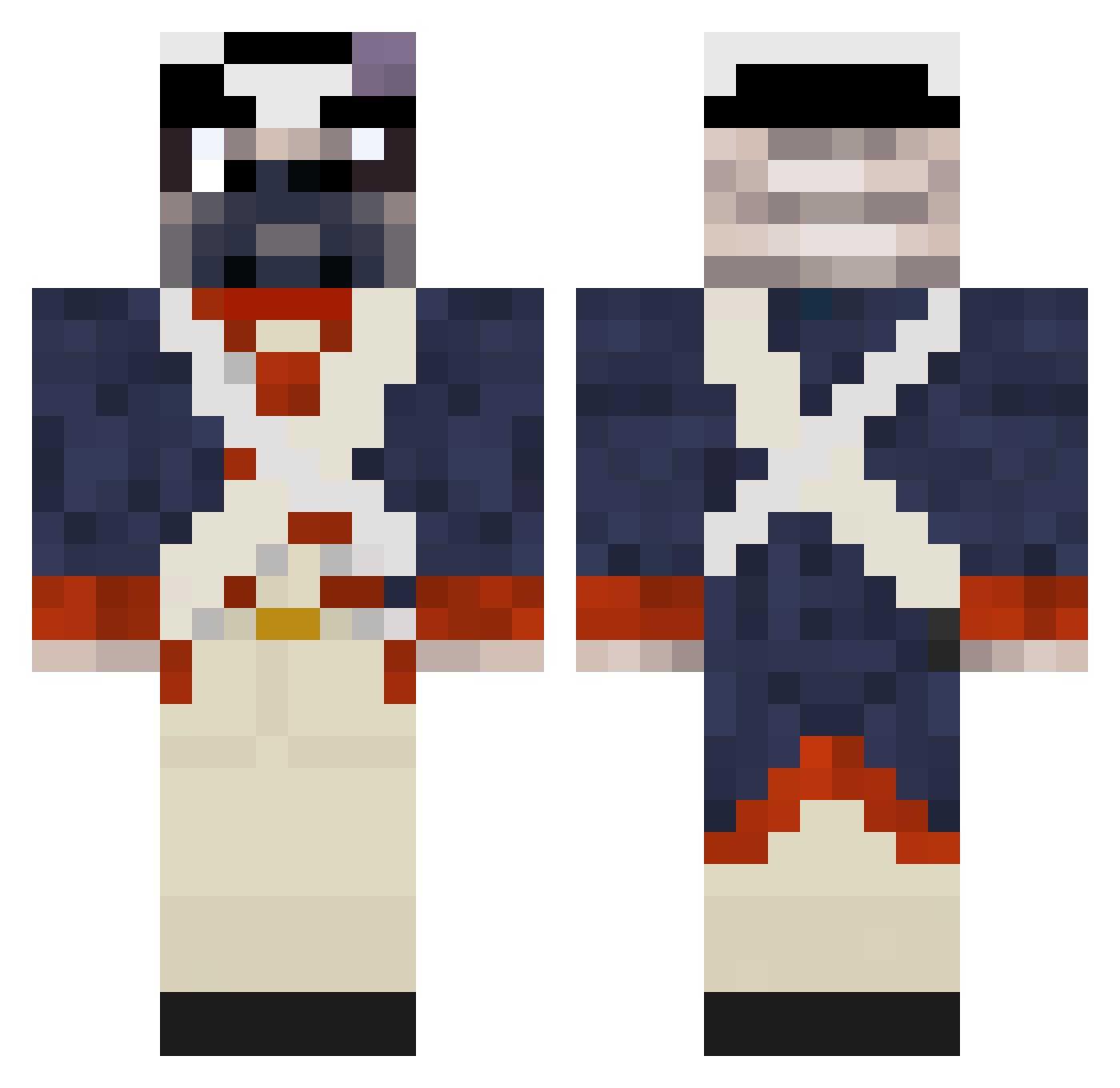 lafrazzle Minecraft skin, front and back view
