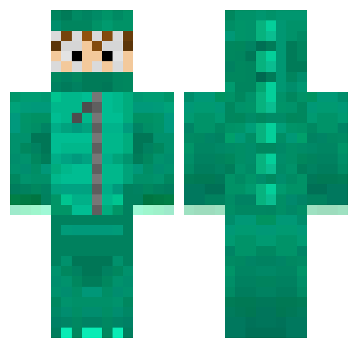 Anissa Minecraft skin, front and back view