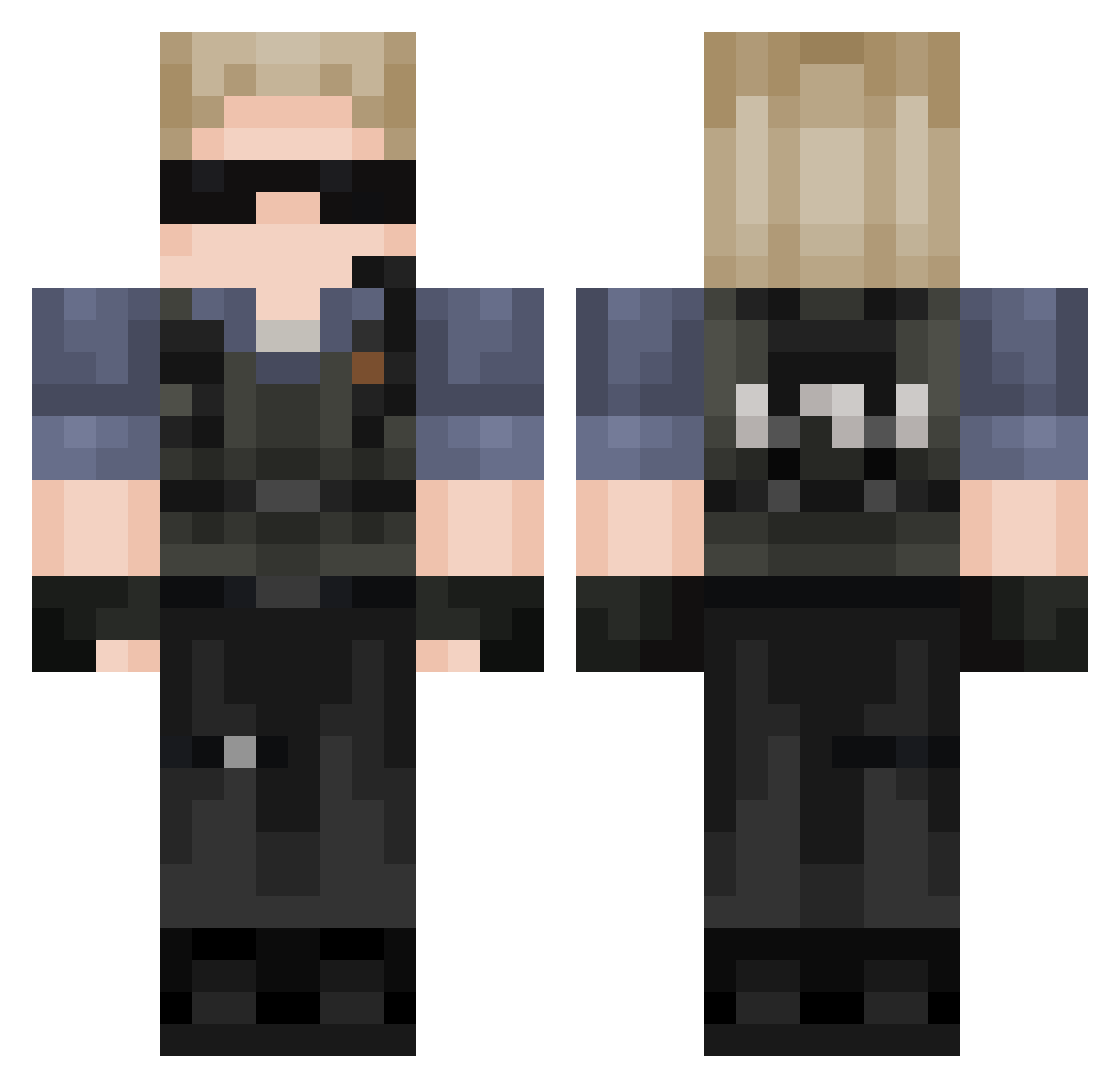 Lorissimo059 Minecraft skin, front and back view