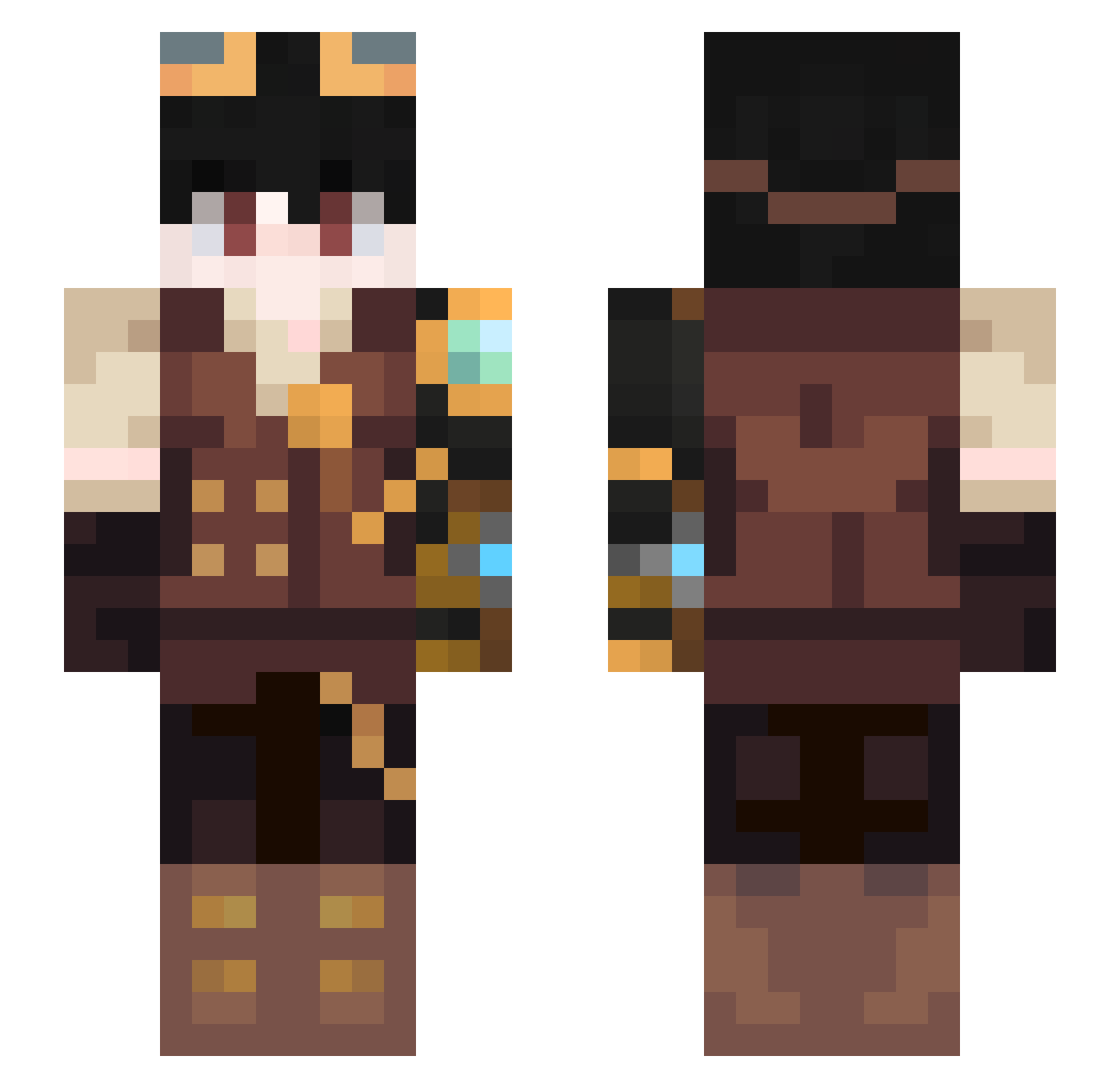 Sigel2 Minecraft skin, front and back view