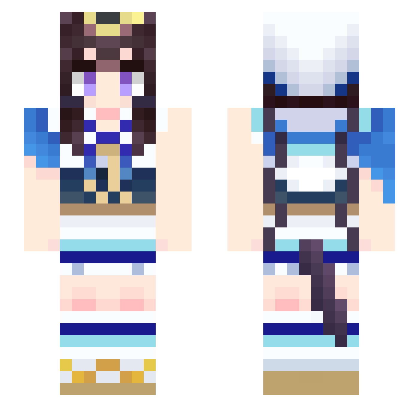 V1vLos_ Minecraft skin, front and back view