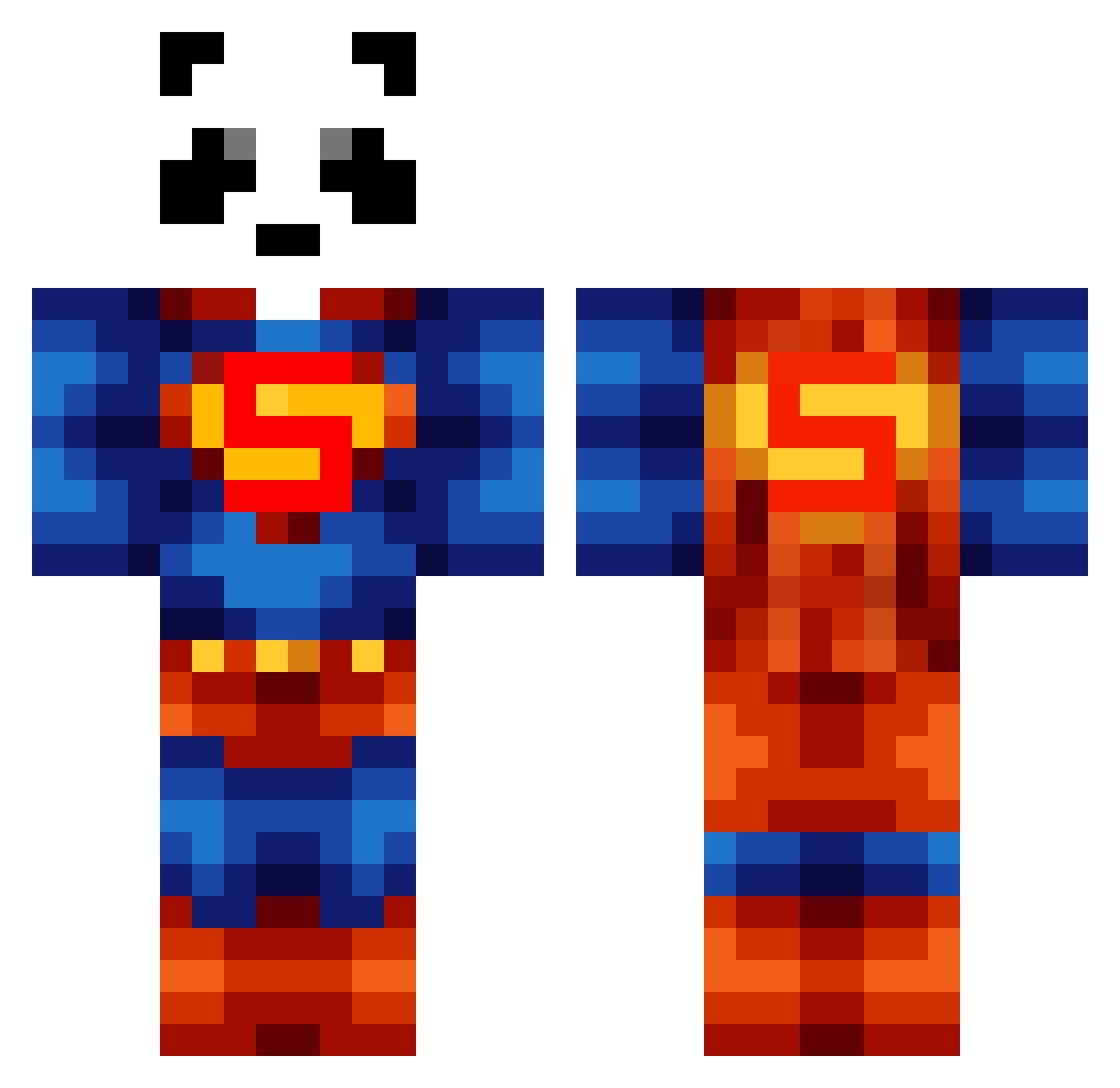 cschaps Minecraft skin, front and back view
