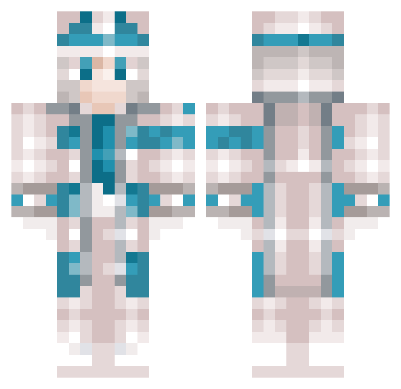 Guatelinac Minecraft skin, front and back view