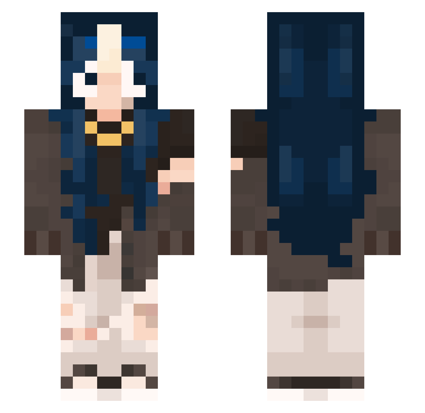 Lilichki2 Minecraft skin, front and back view