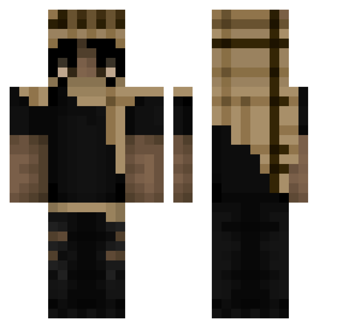 Mako6768 Minecraft skin, front and back view