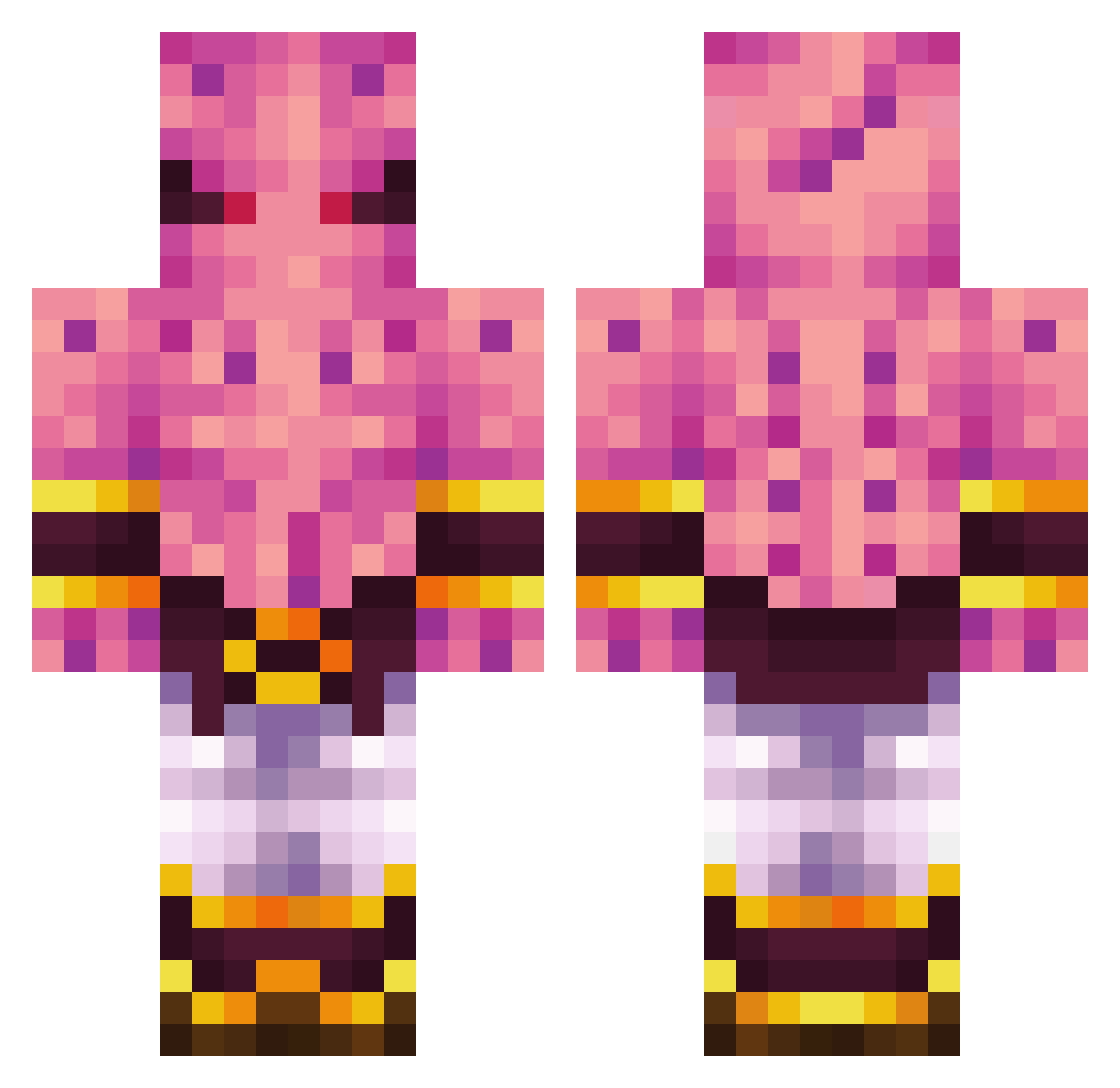 Conquest911 Minecraft skin, front and back view