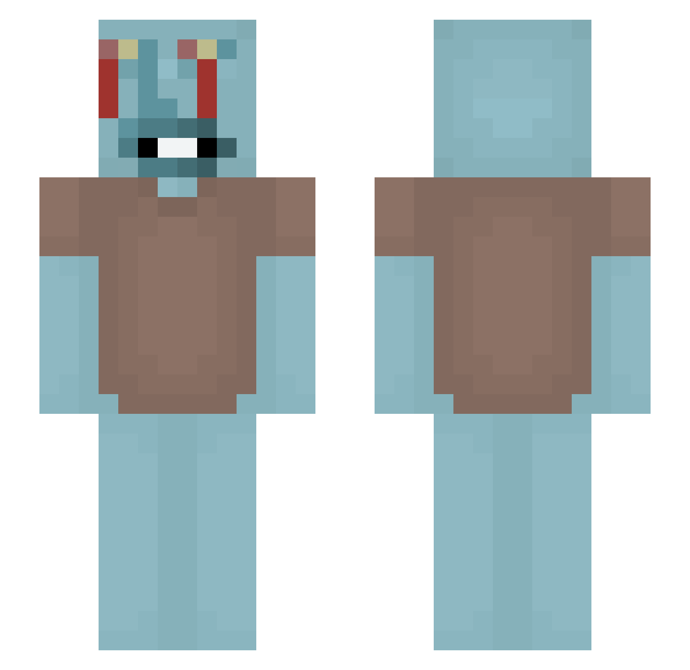Drunk_Burrito Minecraft skin, front and back view