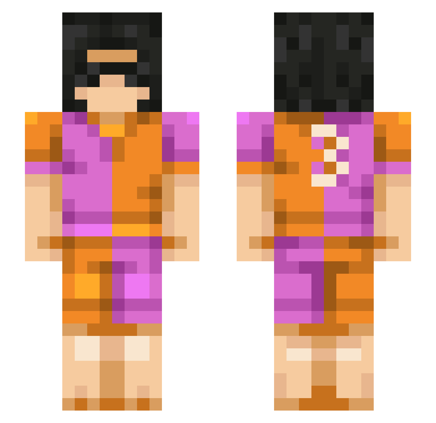 NguyenCuu Minecraft skin, front and back view