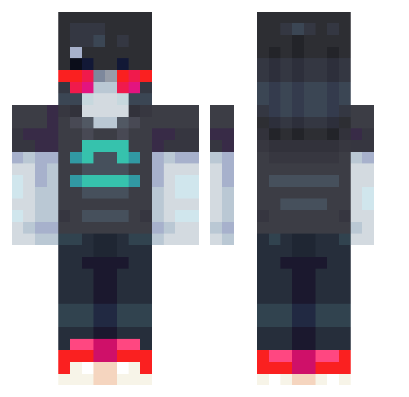 iwerns Minecraft skin, front and back view