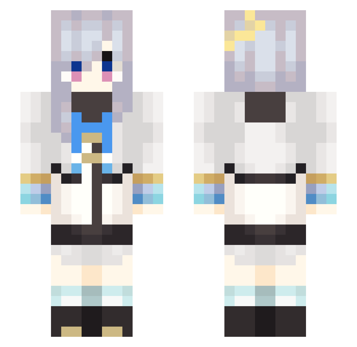 Still_Blind Minecraft skin, front and back view