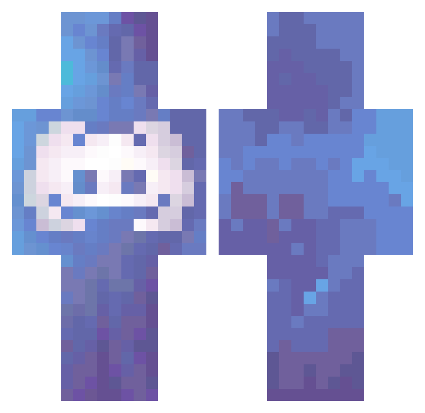 kanjery Minecraft skin, front and back view