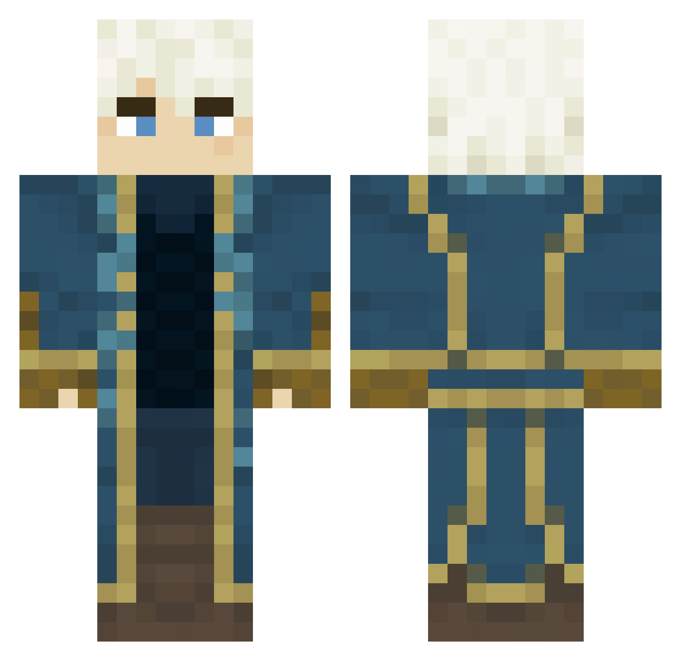 elgharbo Minecraft skin, front and back view