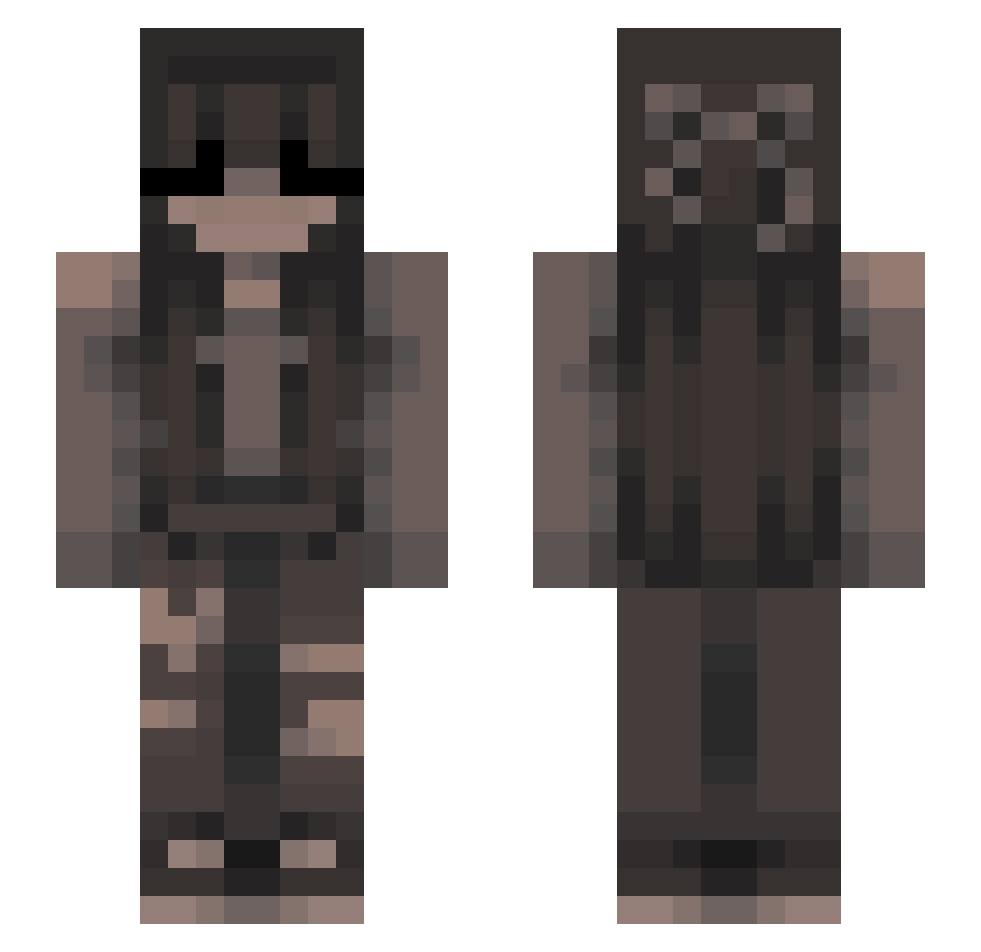 wgp Minecraft skin, front and back view