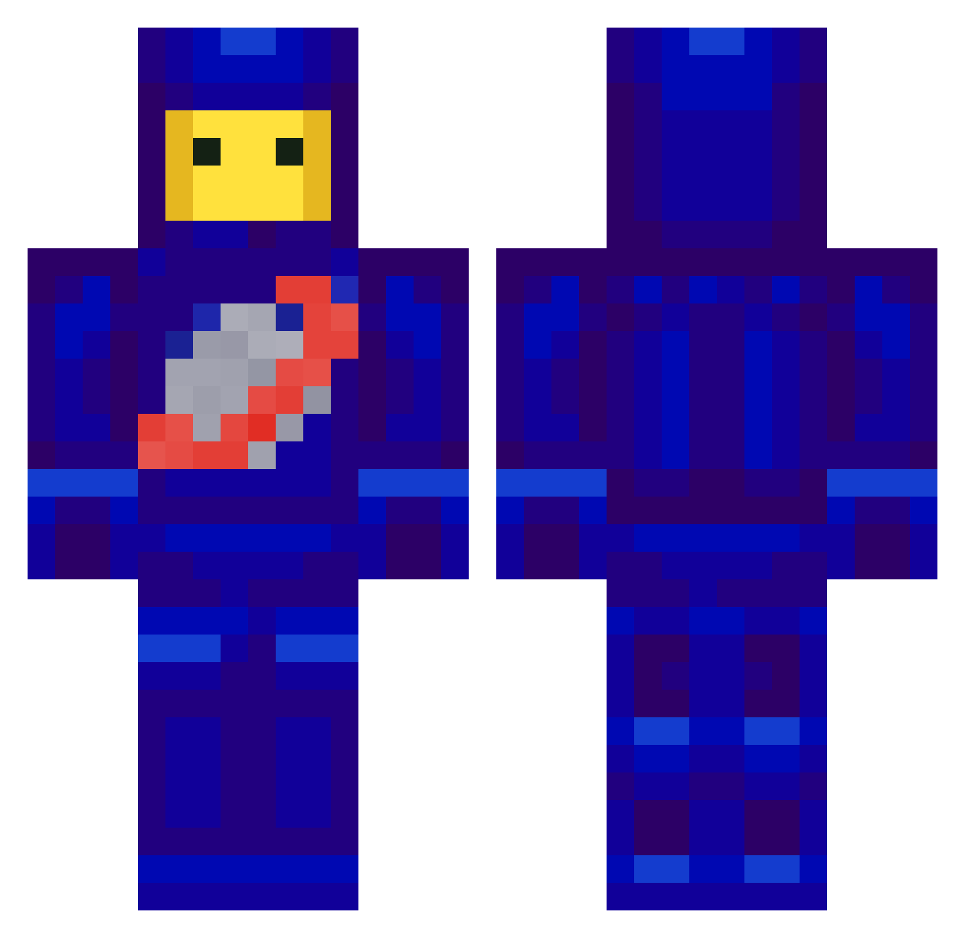 BenQue333 Minecraft skin, front and back view