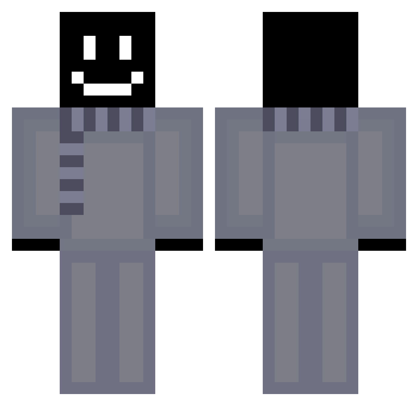 Guibe18 Minecraft skin, front and back view