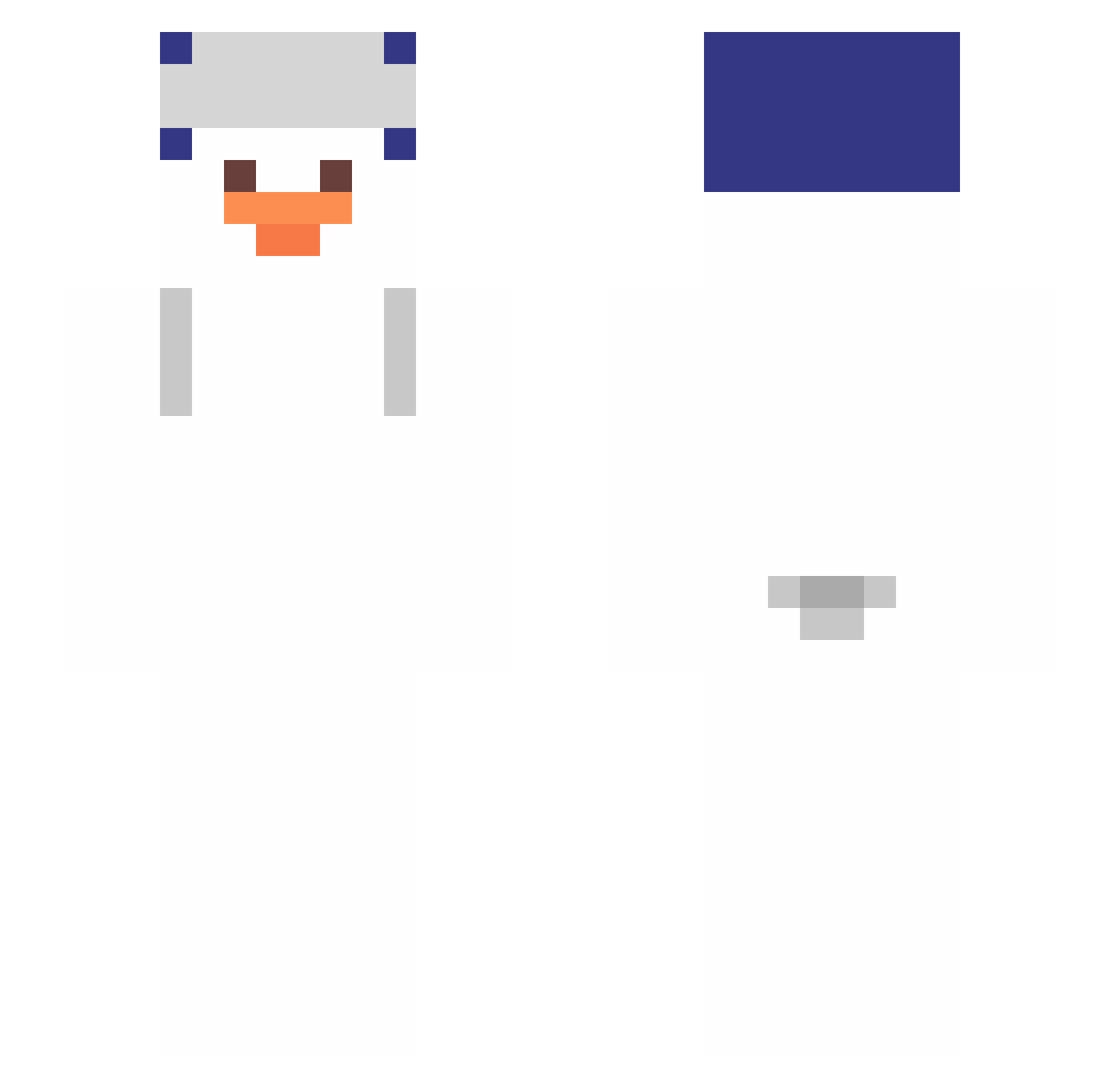 LordDvcky Minecraft skin, front and back view