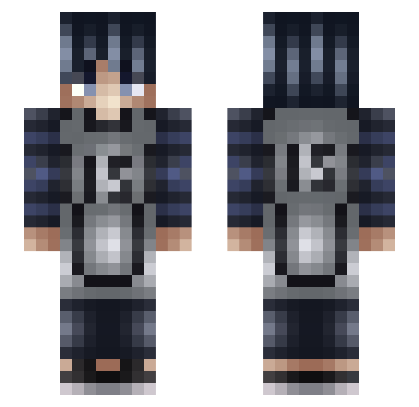 Ezied Minecraft skin, front and back view